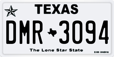 TX license plate DMR3094