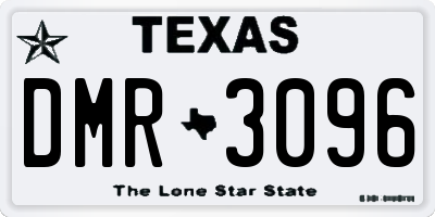 TX license plate DMR3096