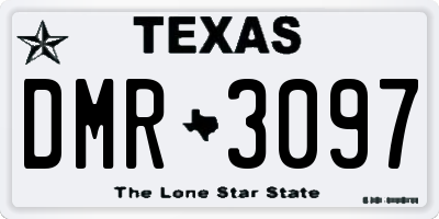 TX license plate DMR3097