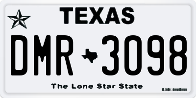 TX license plate DMR3098