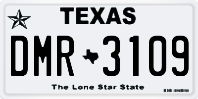 TX license plate DMR3109