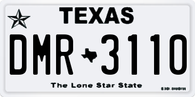 TX license plate DMR3110