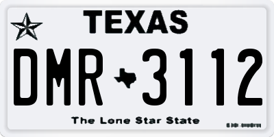 TX license plate DMR3112