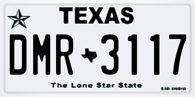 TX license plate DMR3117