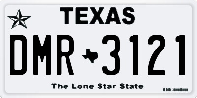 TX license plate DMR3121