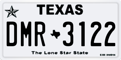 TX license plate DMR3122