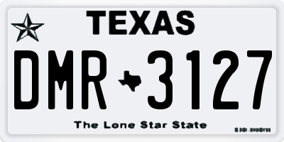 TX license plate DMR3127
