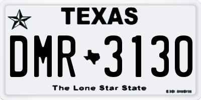 TX license plate DMR3130