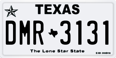 TX license plate DMR3131