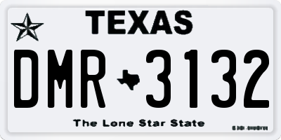 TX license plate DMR3132