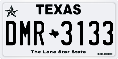 TX license plate DMR3133