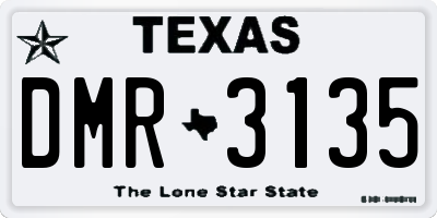 TX license plate DMR3135