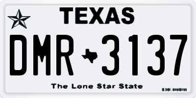 TX license plate DMR3137