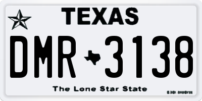 TX license plate DMR3138