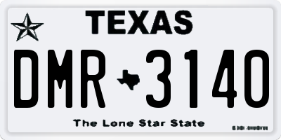 TX license plate DMR3140
