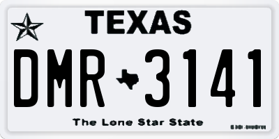 TX license plate DMR3141
