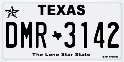 TX license plate DMR3142