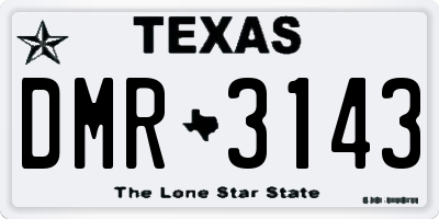 TX license plate DMR3143