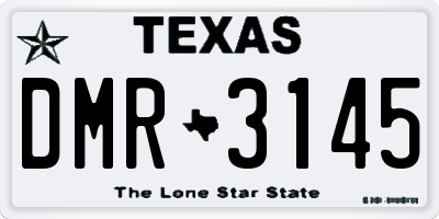 TX license plate DMR3145