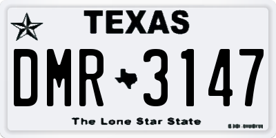 TX license plate DMR3147