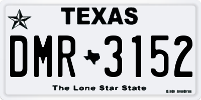 TX license plate DMR3152
