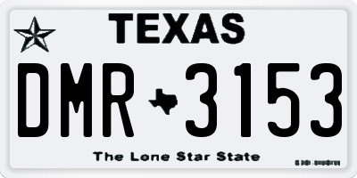 TX license plate DMR3153