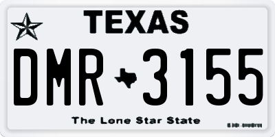 TX license plate DMR3155