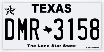 TX license plate DMR3158