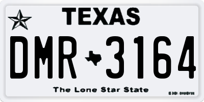 TX license plate DMR3164