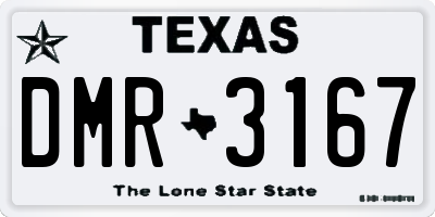 TX license plate DMR3167