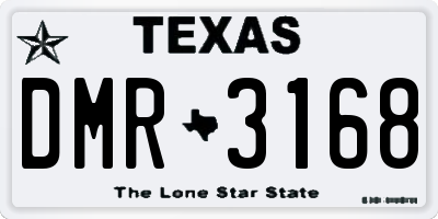TX license plate DMR3168
