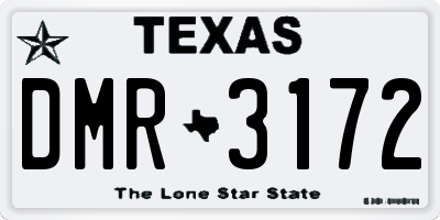 TX license plate DMR3172