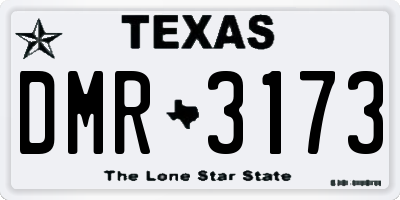TX license plate DMR3173