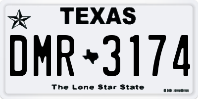 TX license plate DMR3174