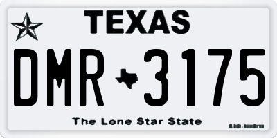 TX license plate DMR3175
