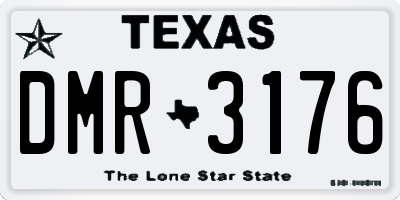 TX license plate DMR3176