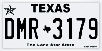 TX license plate DMR3179