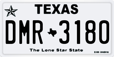TX license plate DMR3180