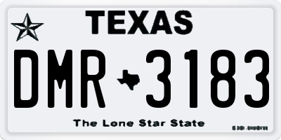 TX license plate DMR3183