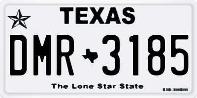 TX license plate DMR3185