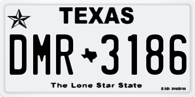 TX license plate DMR3186