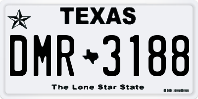 TX license plate DMR3188