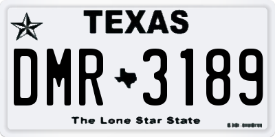 TX license plate DMR3189
