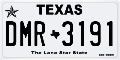 TX license plate DMR3191