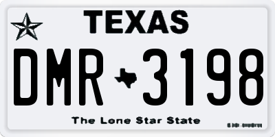 TX license plate DMR3198