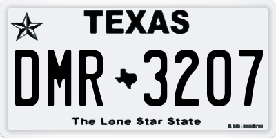 TX license plate DMR3207