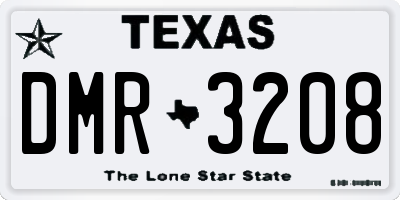 TX license plate DMR3208