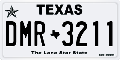 TX license plate DMR3211
