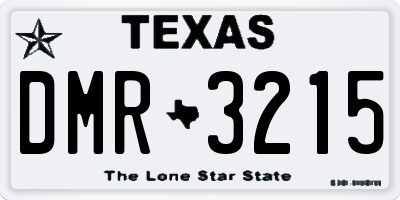 TX license plate DMR3215