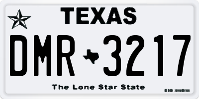TX license plate DMR3217